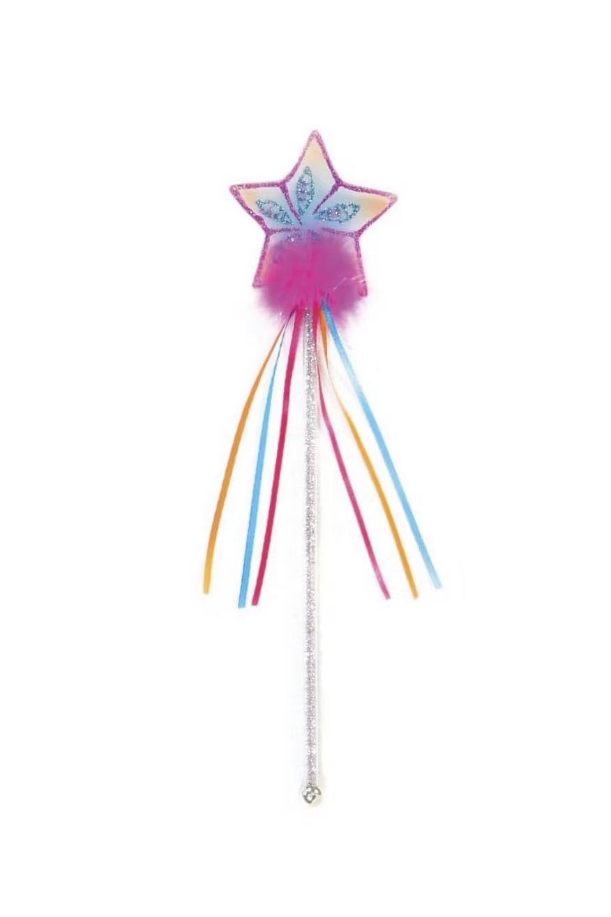 Great Pretenders - Multi Pastel and Hot Pink Glitter Rainbow Wand