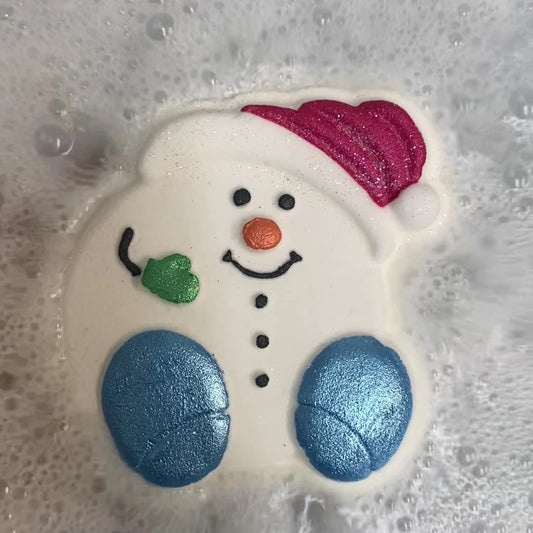 Christmas Bath Bomb- Snowball with Toque