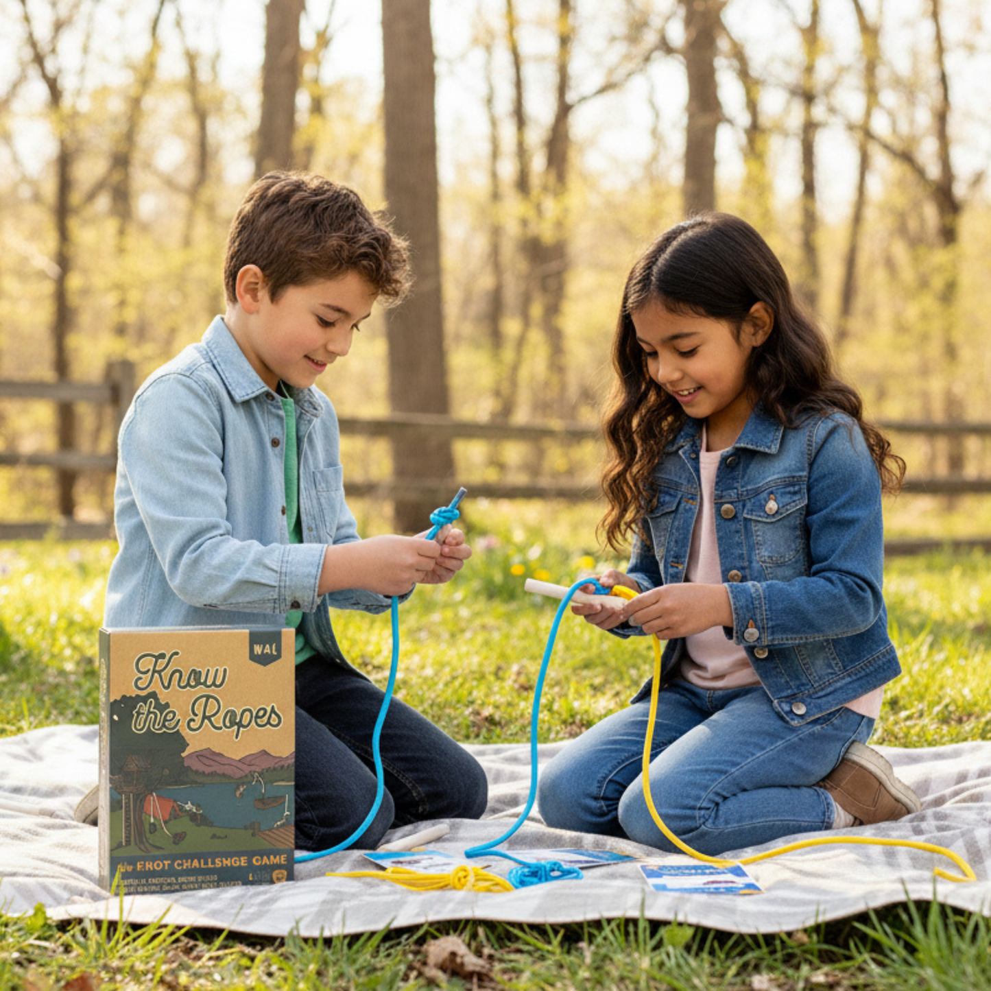 Kids Knot Tying Game Outdoor Skills Activity Kit