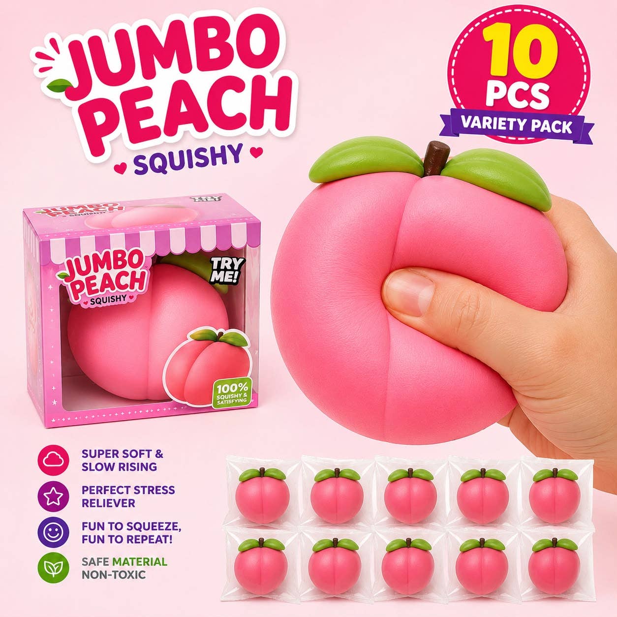 Jumbo Peach Squishy
