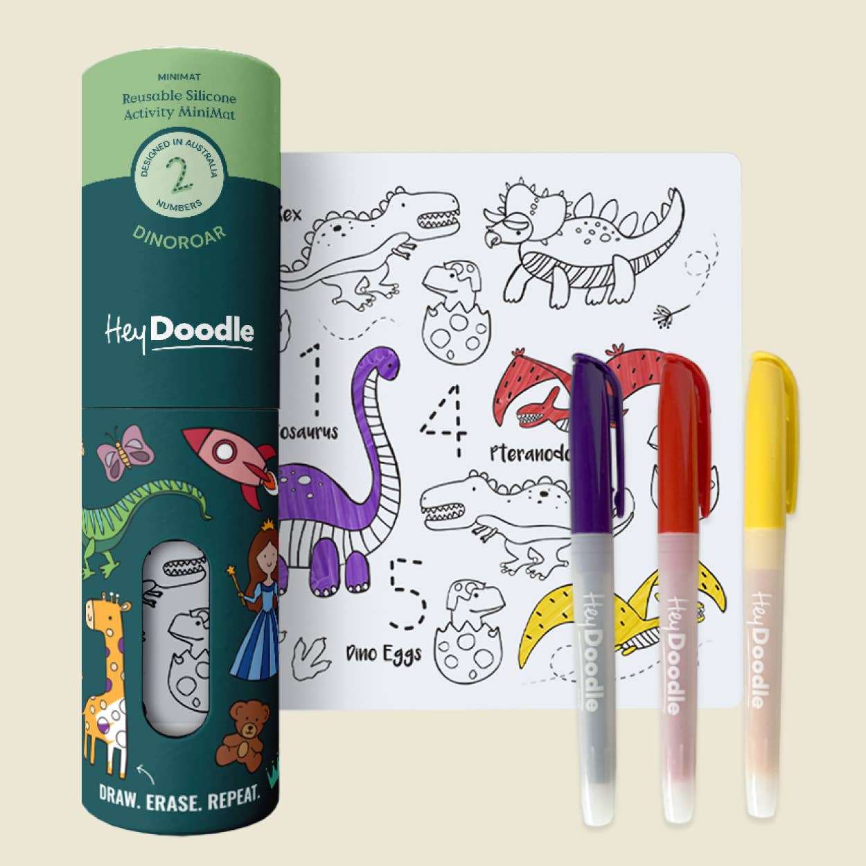 DinoRoar Mini Coloring & Doodle Mat
