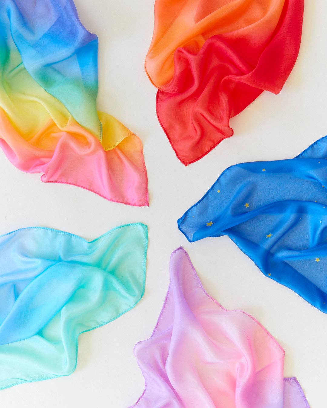 Mini Enchanted Playsilks - 100% Silk Natural, Waldorf Toys
