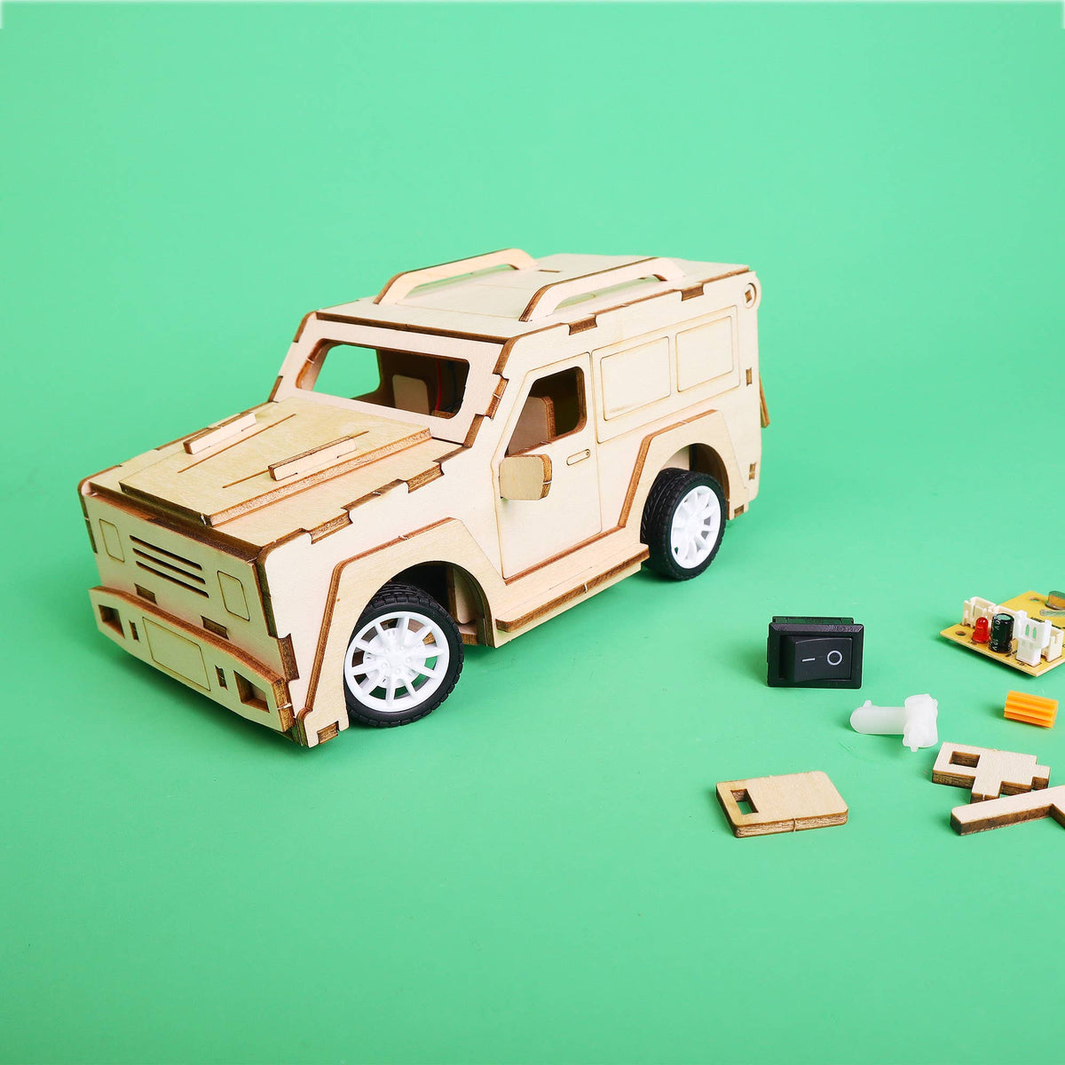 2.4 GHz Remote-Controlled SUV RC Car DIY Kit, STEM Toy