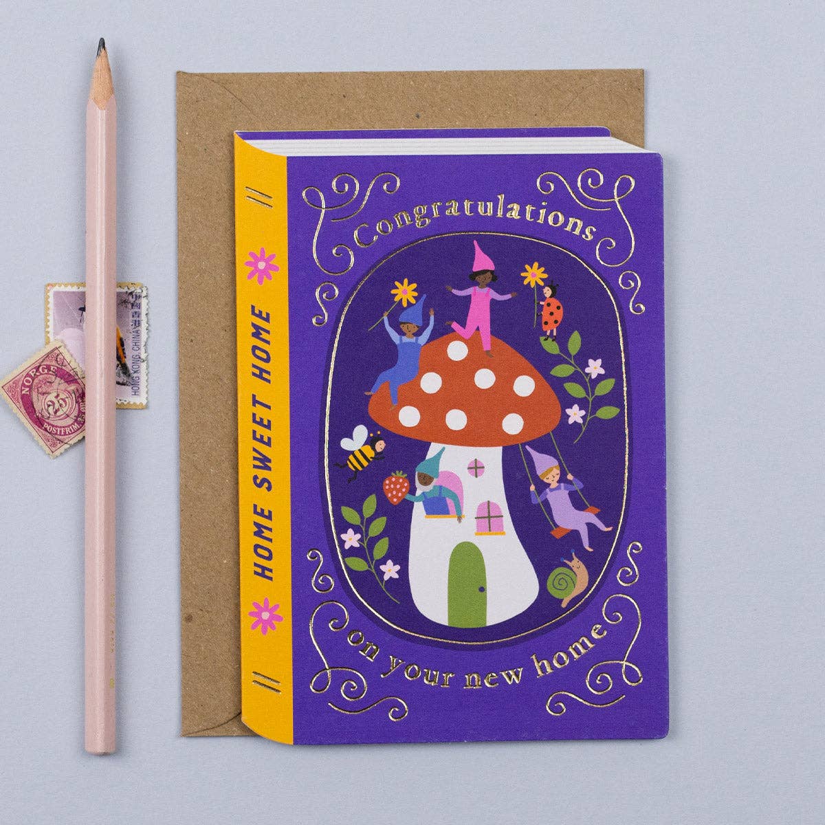 Mushroom House New Home Card