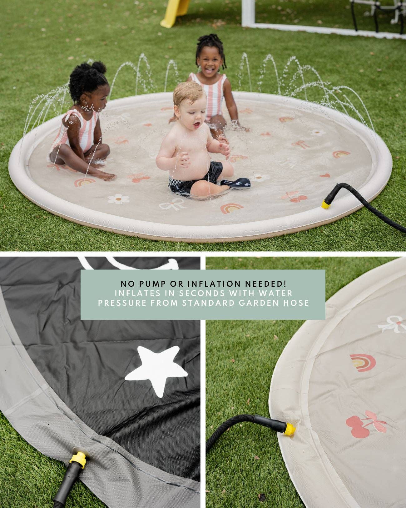 Cherrypick Sprinkler Splash Pad for Kids - Oversized Backyard Sprinkler