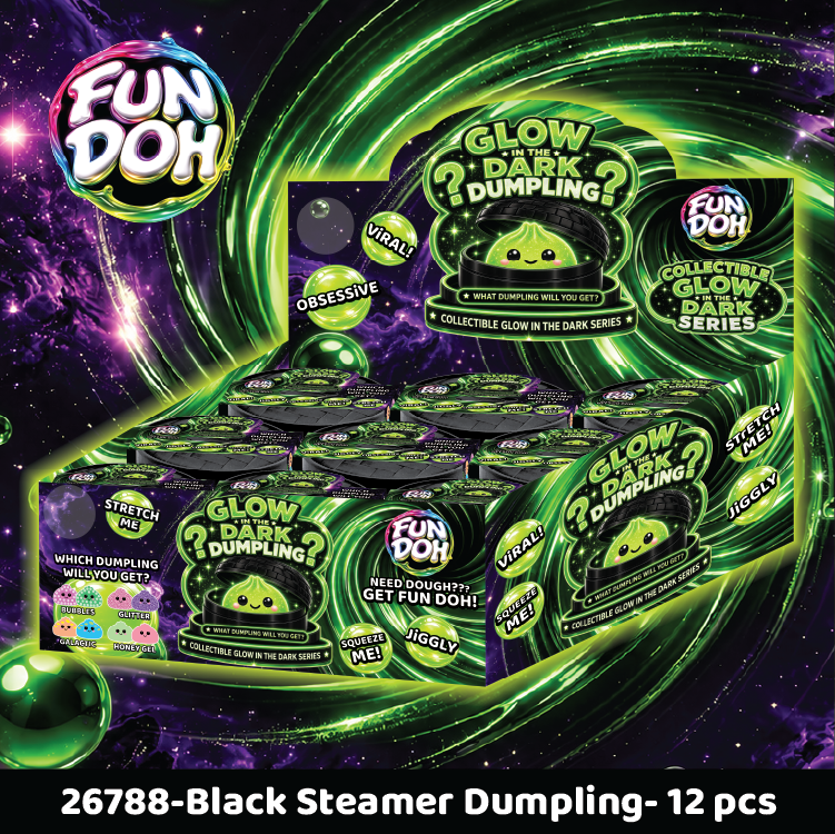 Fun Doh Squishy Glow in Dark Mystery Dumpling - 12/Display