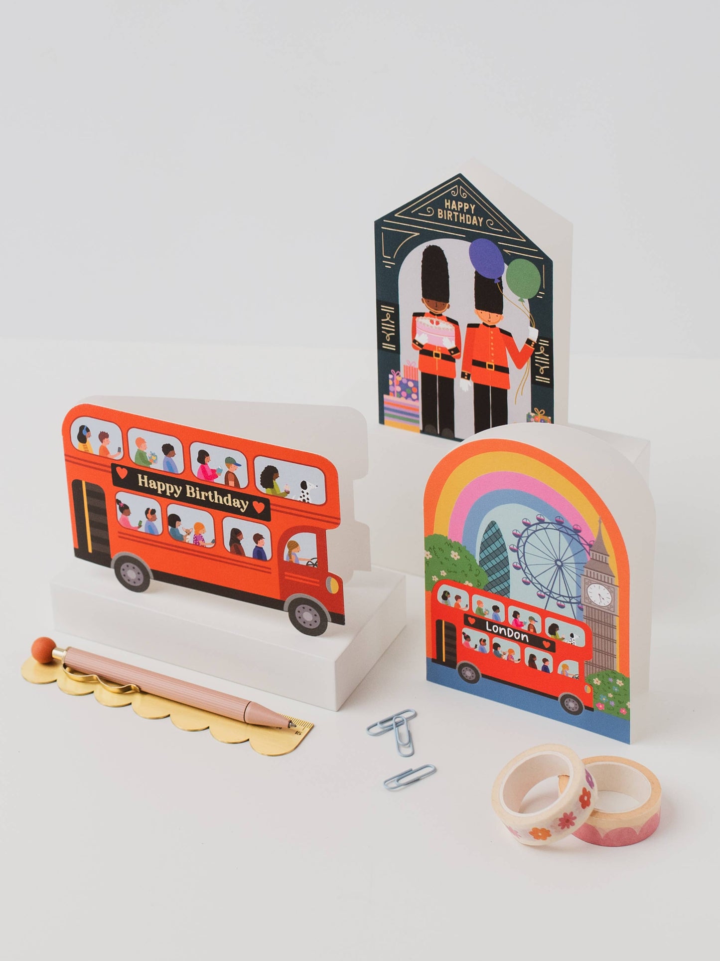 London Bus Die-Cut Birthday Card