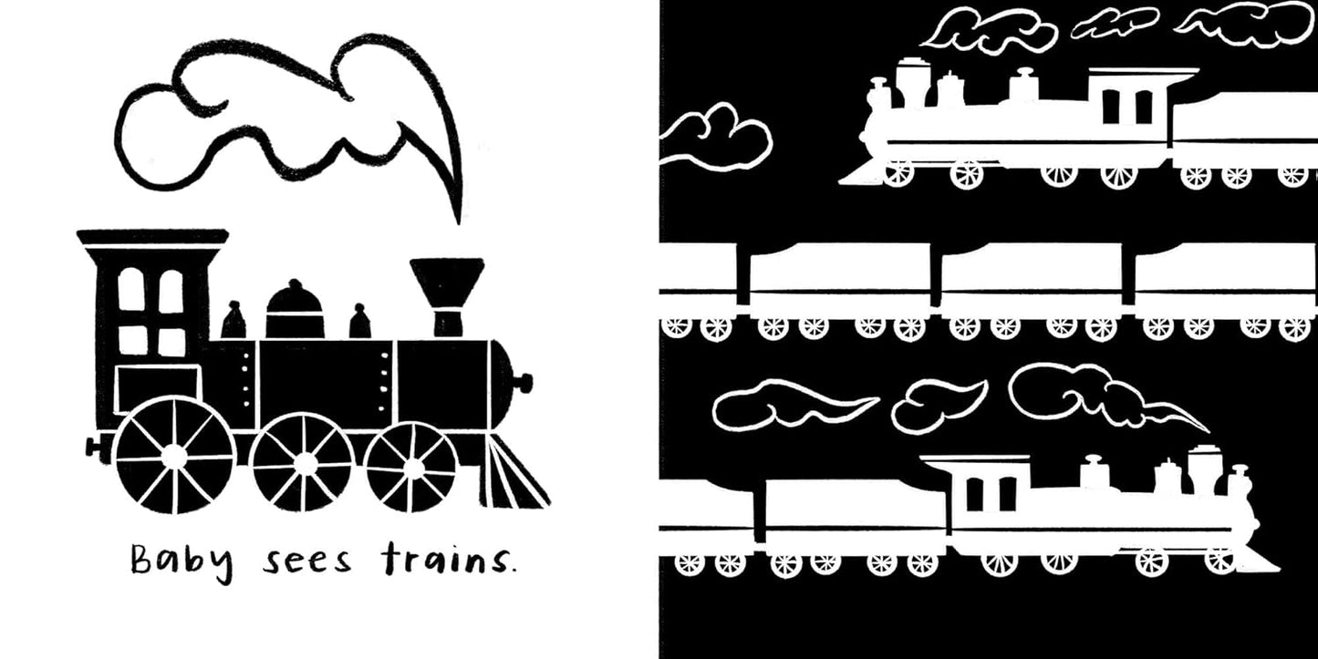 Baby Sees Things That Go: A High-Contrast Board Book for Babies