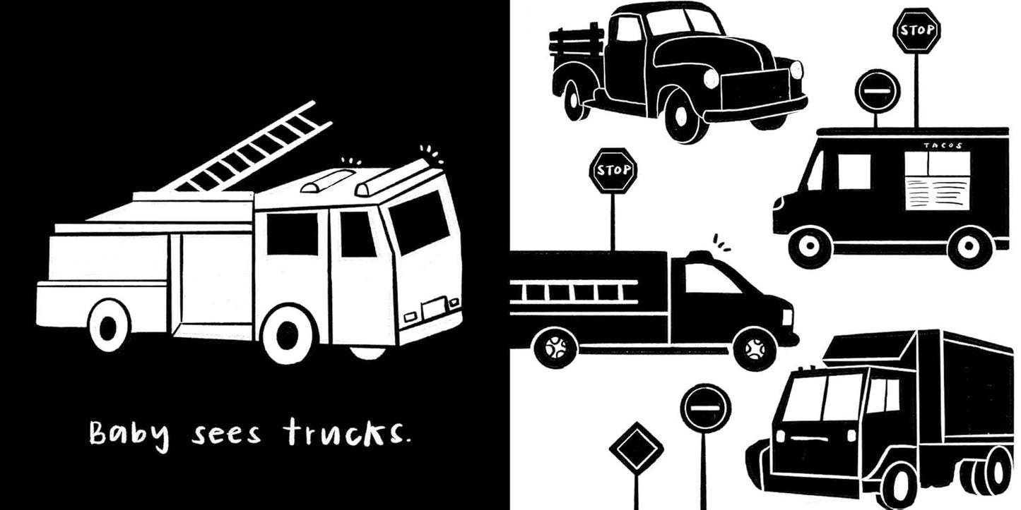Baby Sees Things That Go: A High-Contrast Board Book for Babies