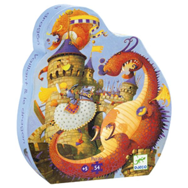 Djeco Silhouette Puzzle / Vaillant and the dragons / 54 pcs