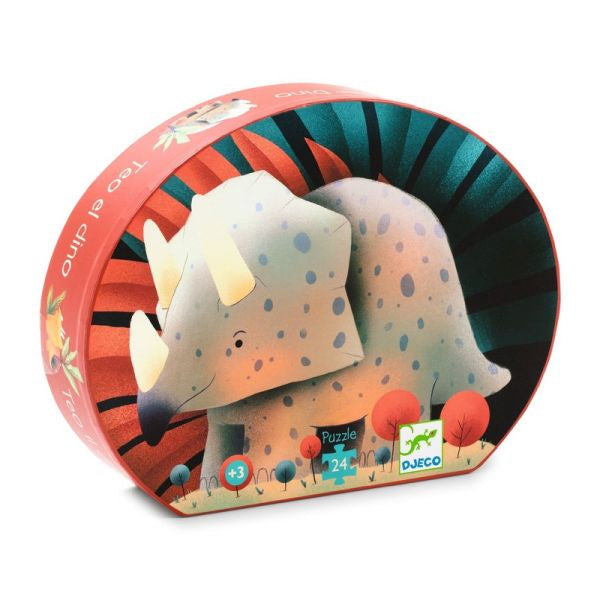 Djeco Silhouette puzzle / Teo the dino - 24 pcs