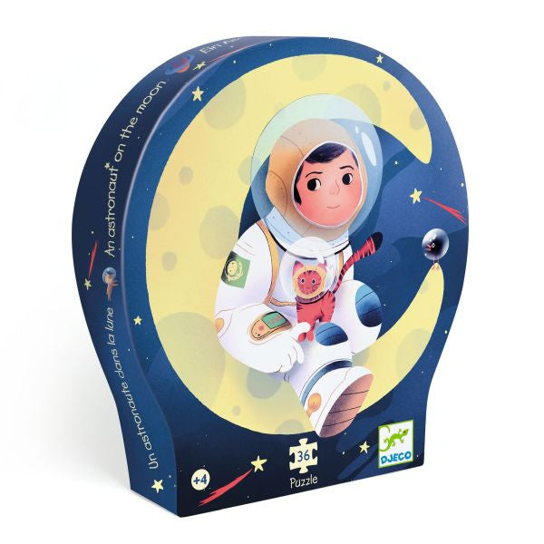 Djeco Silhouette puzzle / An astronaut on the moon / 36 pcs