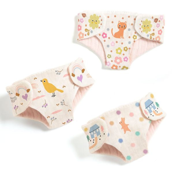 Doll Nappies set of 3