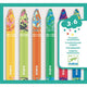 6 multicolored crayons (wax)