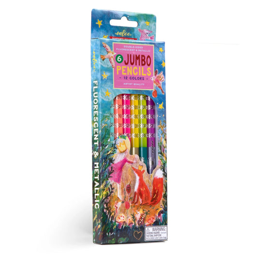 Eeboo - King Fox 6 Jumbo Color Pencils
