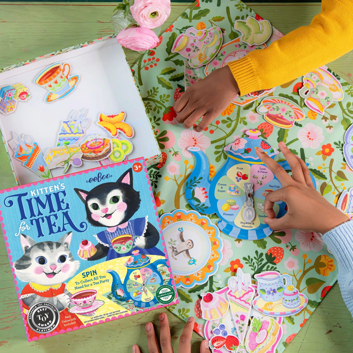 Eeboo - Kitten's Time for Tea Spinner Game