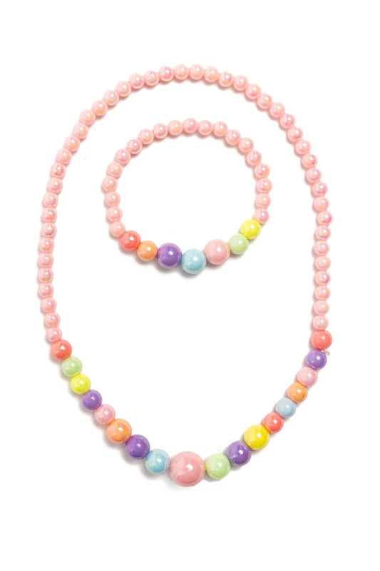Great Pretenders Pearly Pastel Necklace and Bracelet Set
