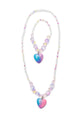 Great Pretenders Galaxy Heart Necklace & Bracelet Set