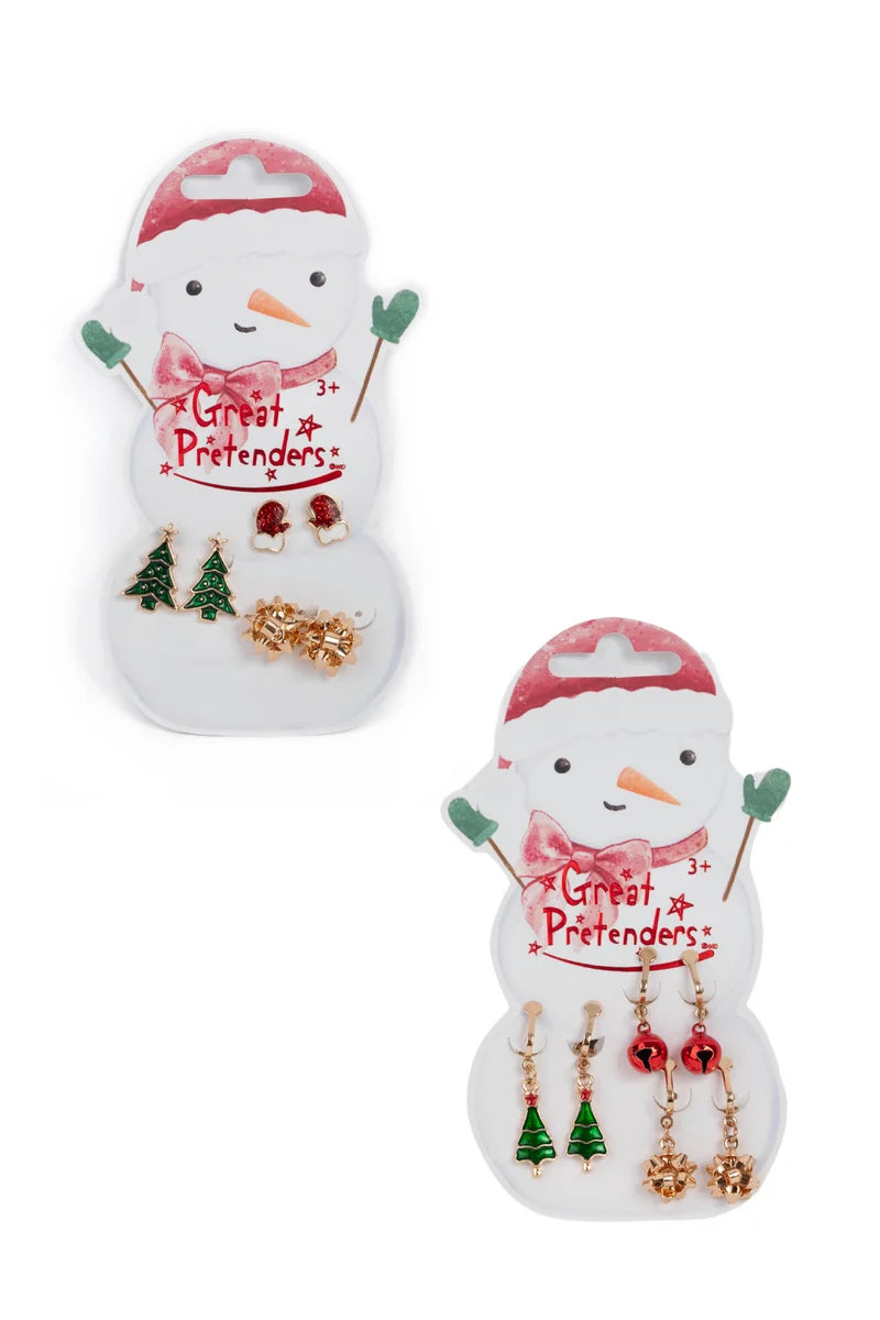 Great Pretenders Snowman Pierced Earrings