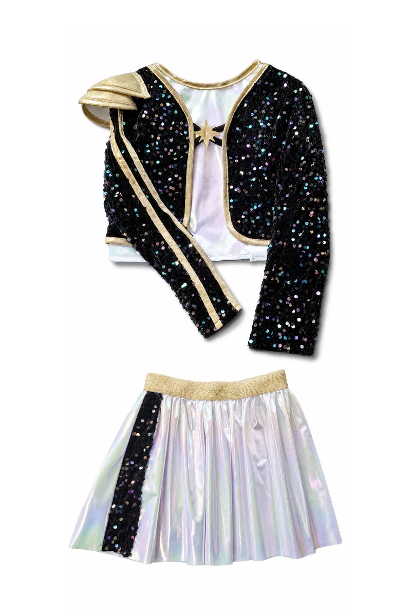 Great Pretenders Rock Star Warrior Set with Jacket & Attached Shirt and Skirt