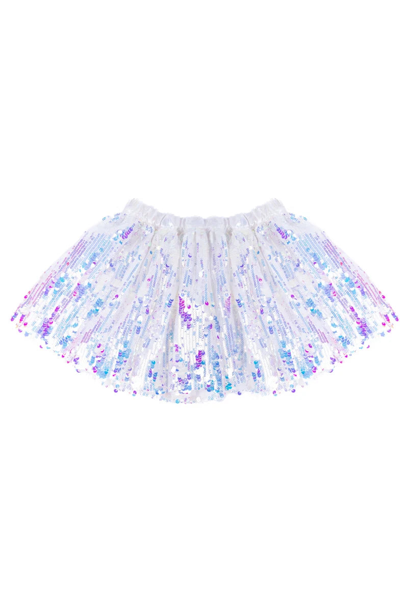 Great Pretenders Sequins Skirt with Satin Waistband