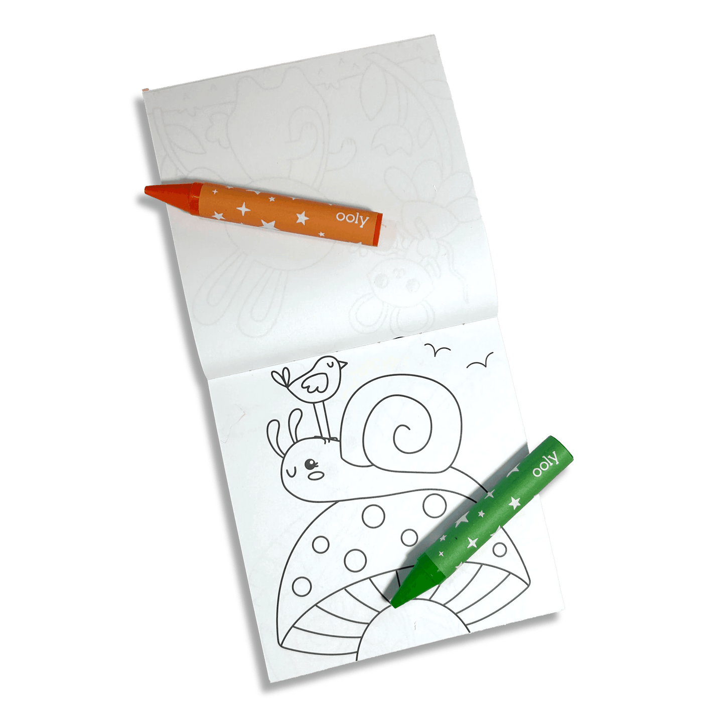 Carry Along! Coloring Book and Crayon Set - Garden Pals - Set of 9 Crayons