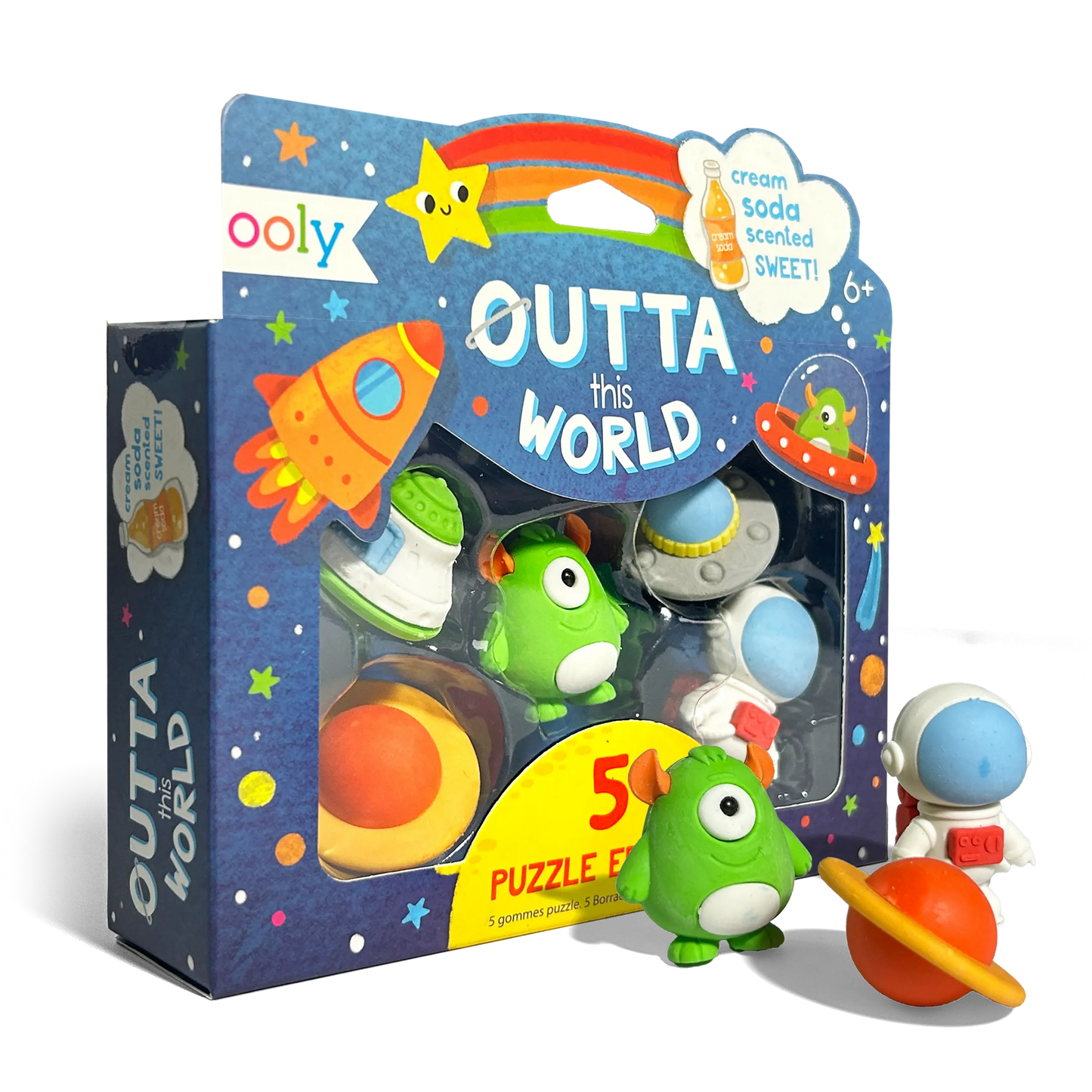 Outta This World Scented Puzzle Erasers - Set of 5