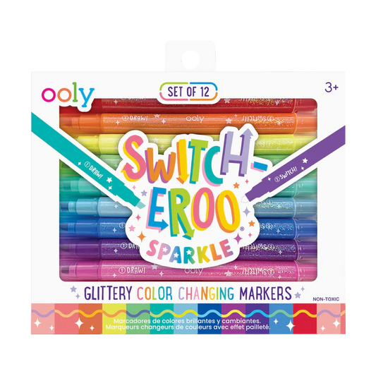 Ooly switch-eroo sparkle glittery colour changing markers