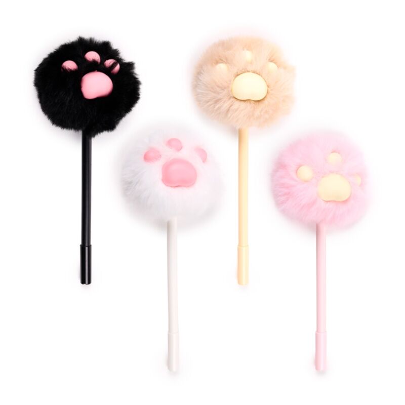 Fine Tip Pom Pom Pen with Fluffy Paw Topper