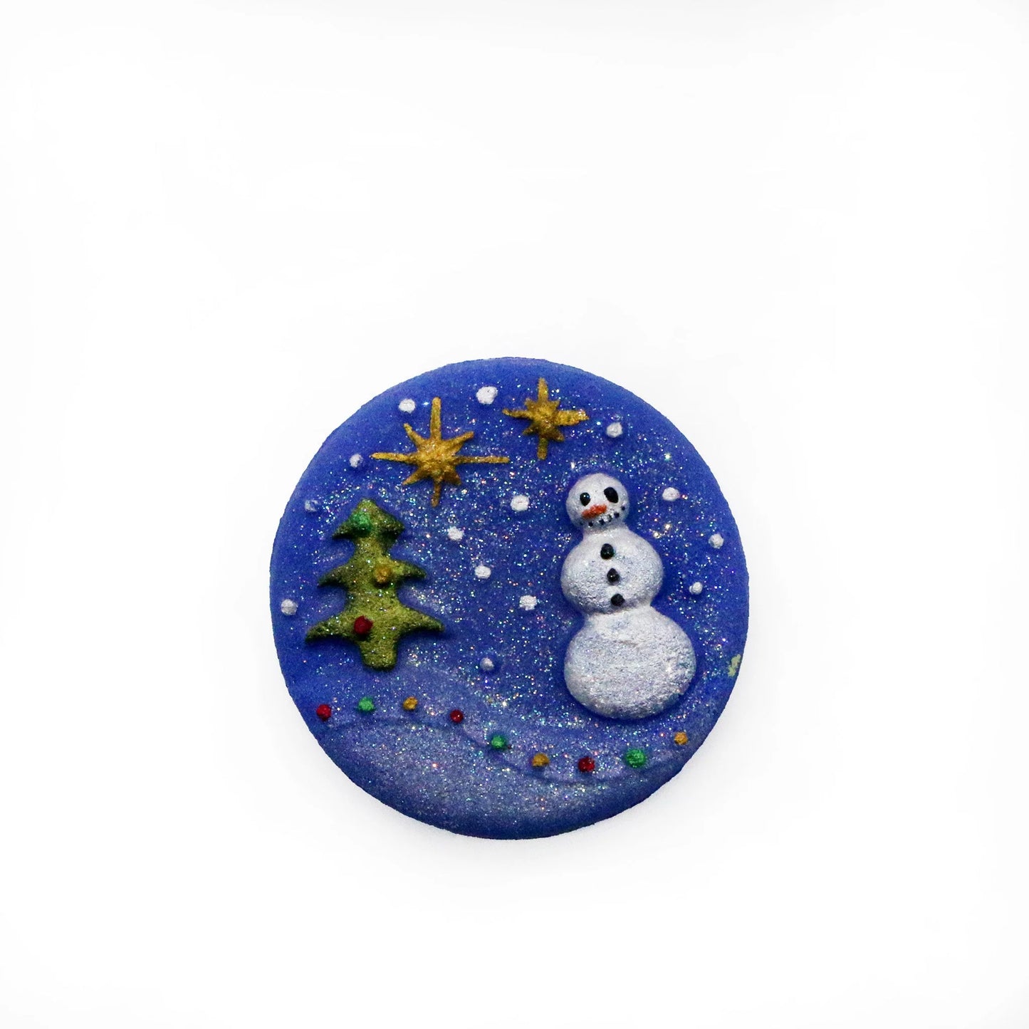 Christmas Bath Bomb- Snowman with tree