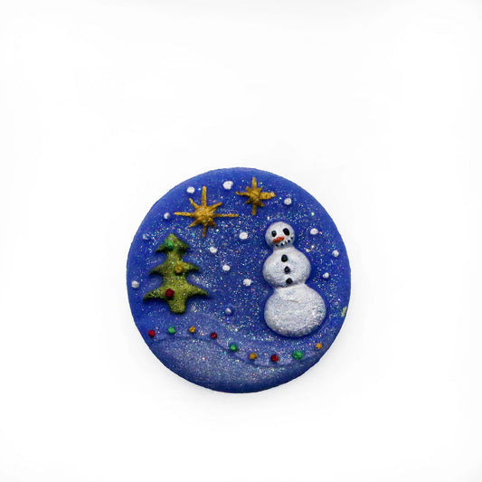 Christmas Bath Bomb- Snowman with tree
