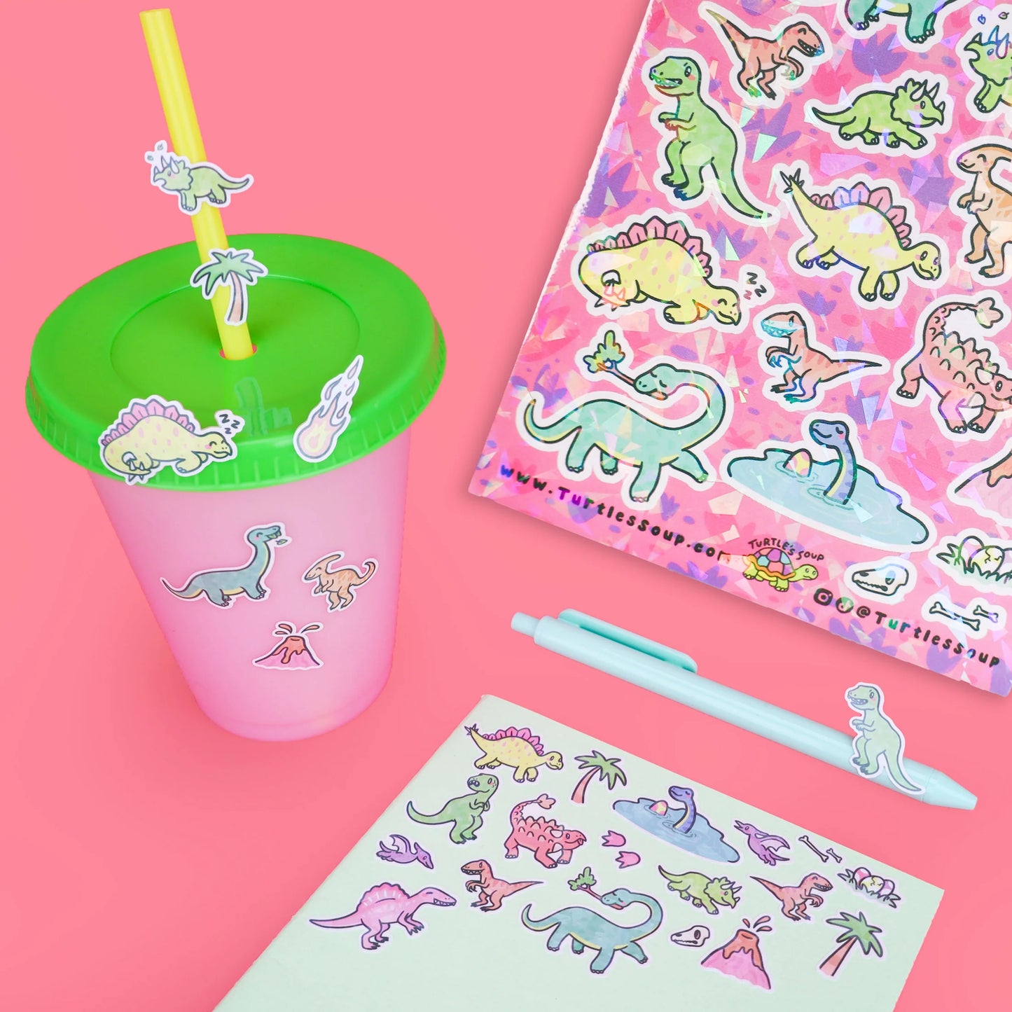 Prehistoric Dinosaur Vinyl Sticker Sheet