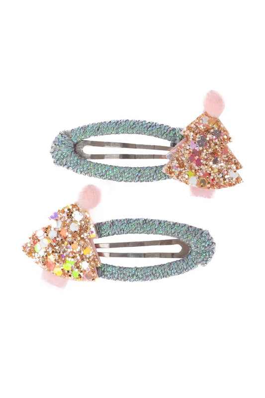 Great Pretenders  Minty Christmas Holiday Hair Clips, 2 Pcs