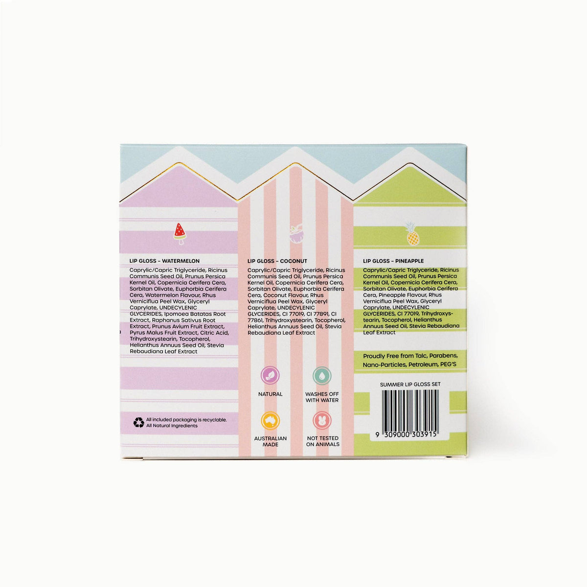 Oh Flossy Beach Club Natural Lip Gloss Set