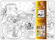 Table top coloring mat, hedgehog