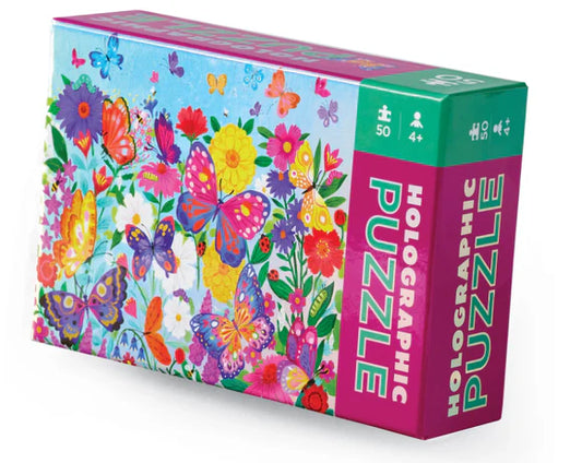 50-Piece Holographic Puzzle - Butterflies