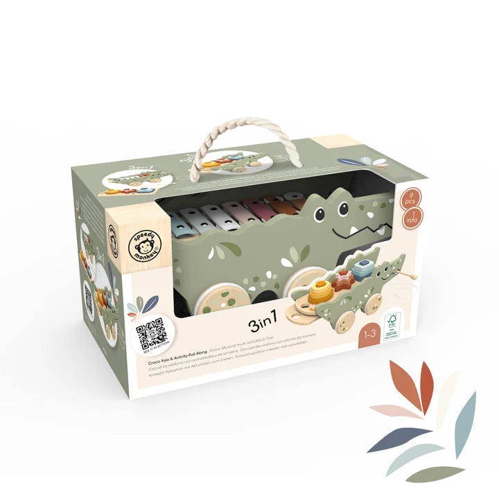 Speedy Monkey - Croco Xylo & Activity Pull Along
