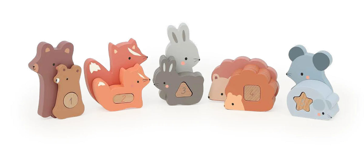 Sarah Betz - Mama-baby 1, 2, 3, 4, 5 Puzzle Animals