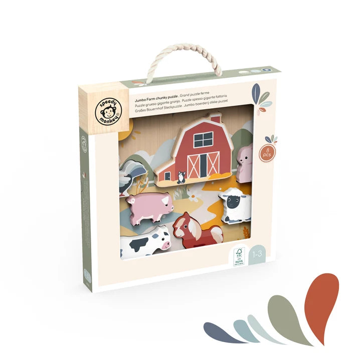 Speedy Monkey - Jumbo Farm Chunky Puzzle