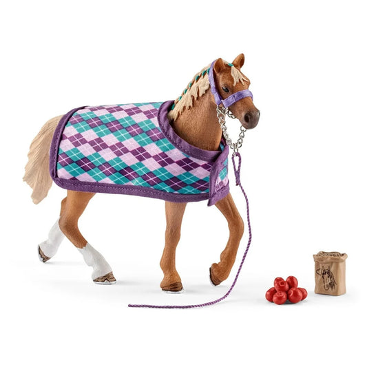 Schleich English Thoroughbred with blanket