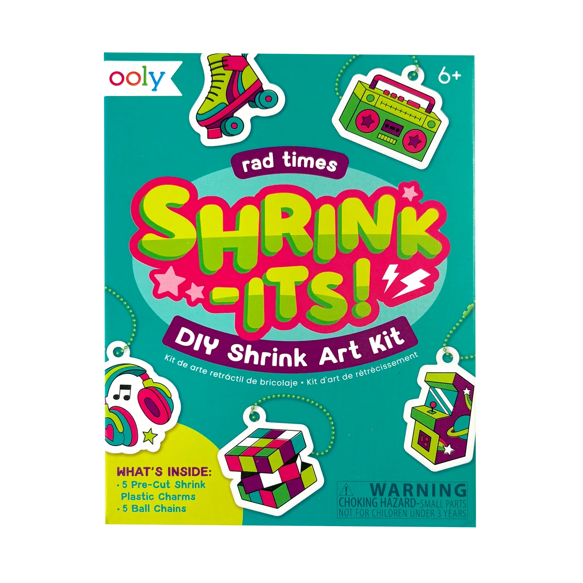 Shrink Art Kit - Rad Times - 5 Charms