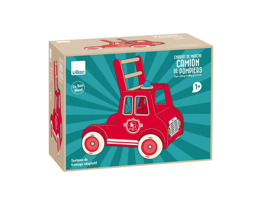 Vilac Push-Along Trolley Fire Truck