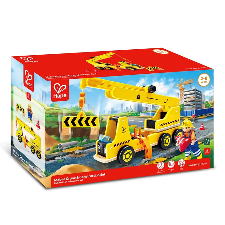 Hape Mobile Crane & Construction Set