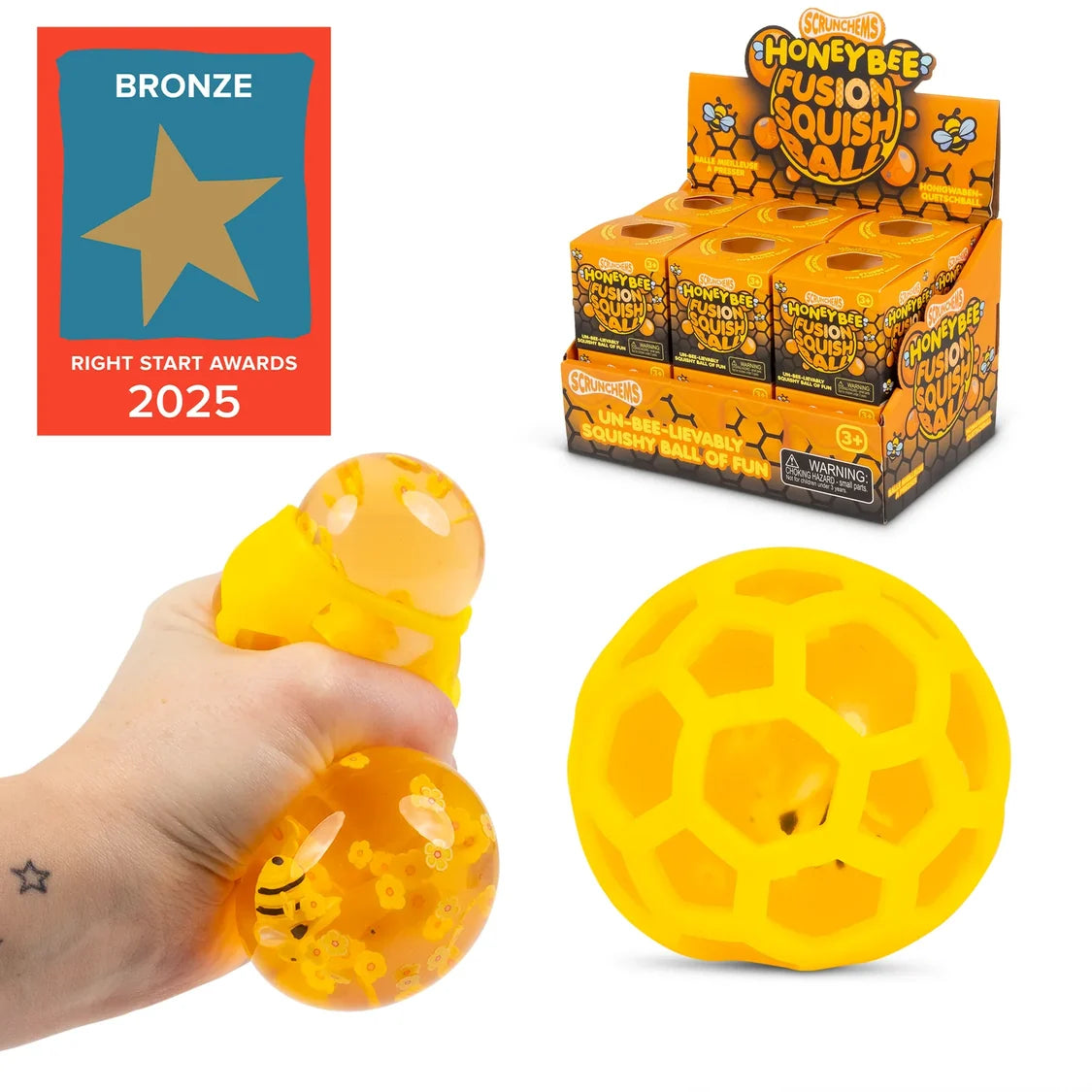 Scrunchems Honeybee Fusion Squish Ball