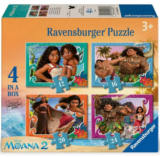 Moana 2 - 4 in 1 puzzle
