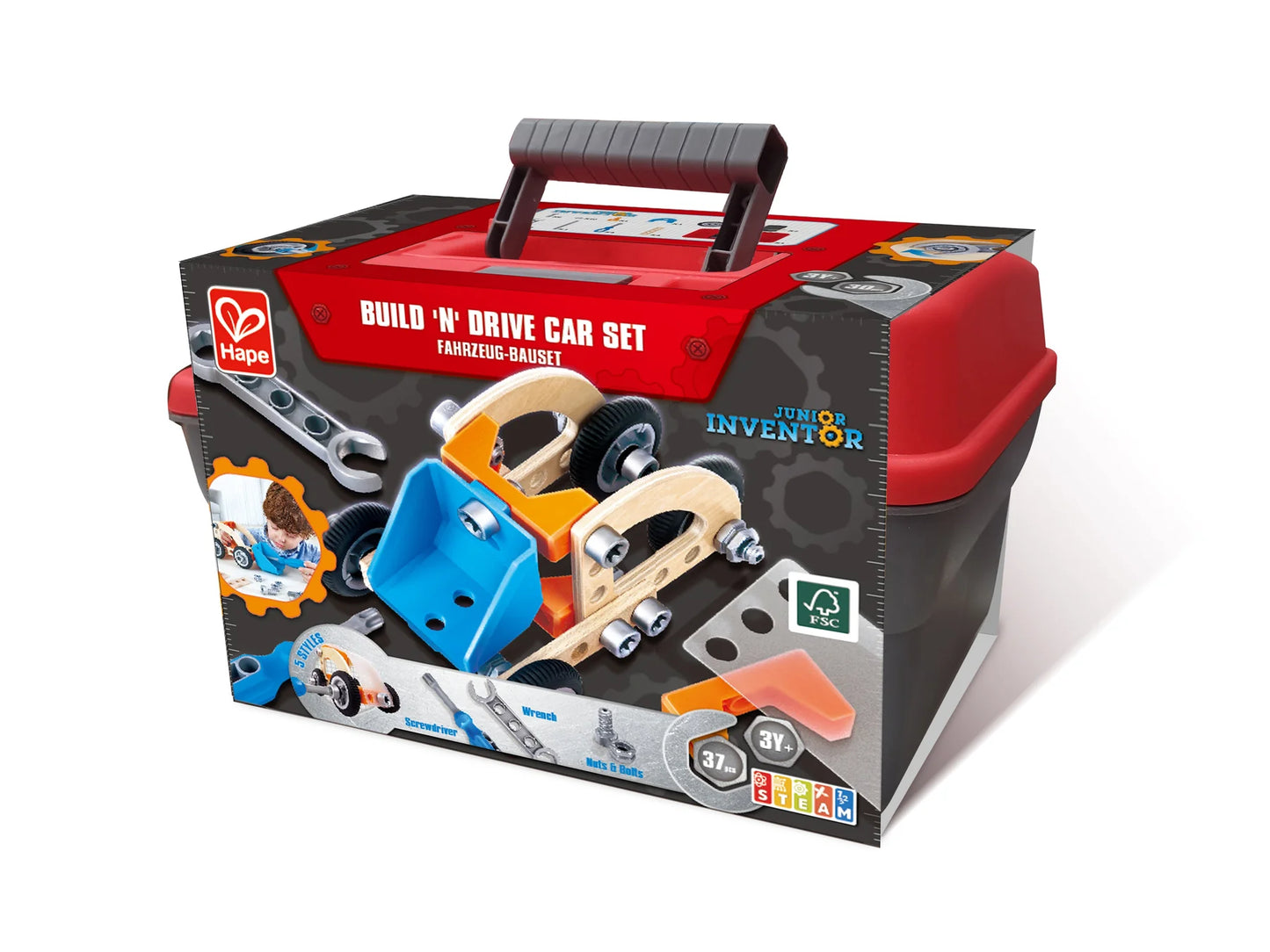 Hape - Build "N" Drive Car Set