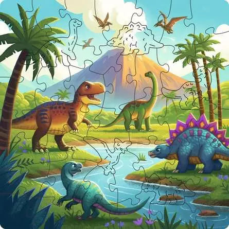Dinosaurs, Wooden Puzzle