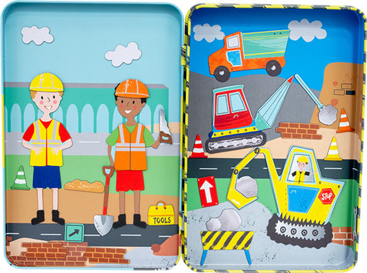 Construction Magnetic Playtime Tin