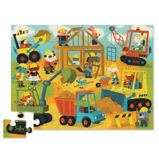 36-Piece Floor Puzzle -Busy Builders