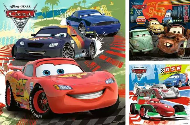 3x49 pieces - Disney / Pixar Cars - Worldwide Racing Fun
